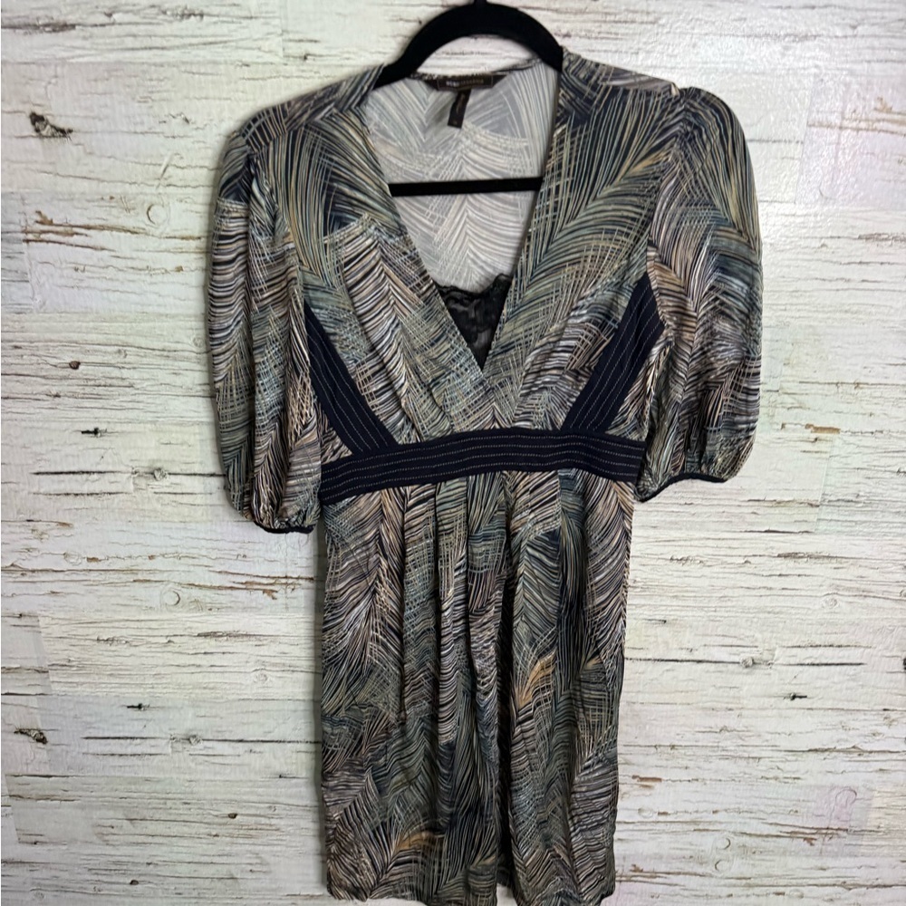 BCBGMaxAzria Abstract Patterned dress size xs black